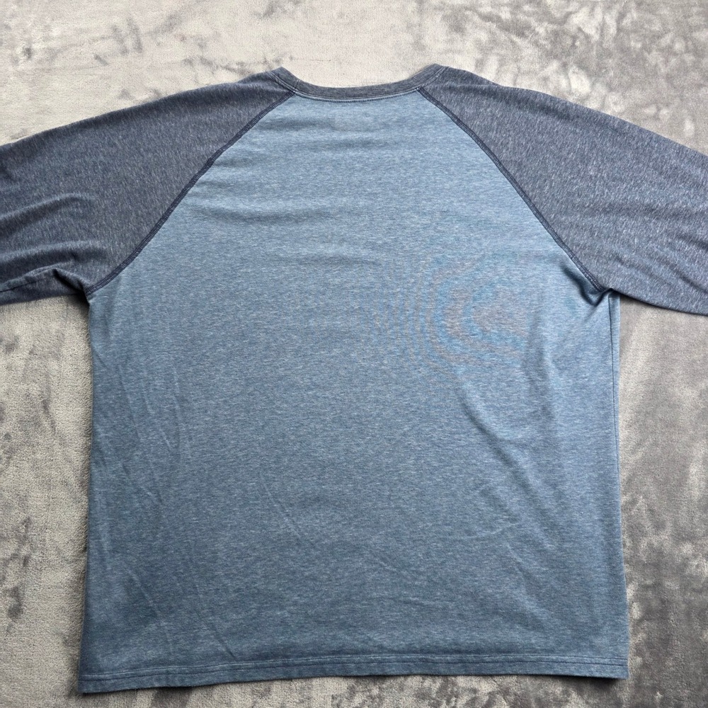 Columbia Omni-Wick Mens XL Long Sleeve Blue Heathered Raglan Shirt RN89724 - Picture 3 of 8